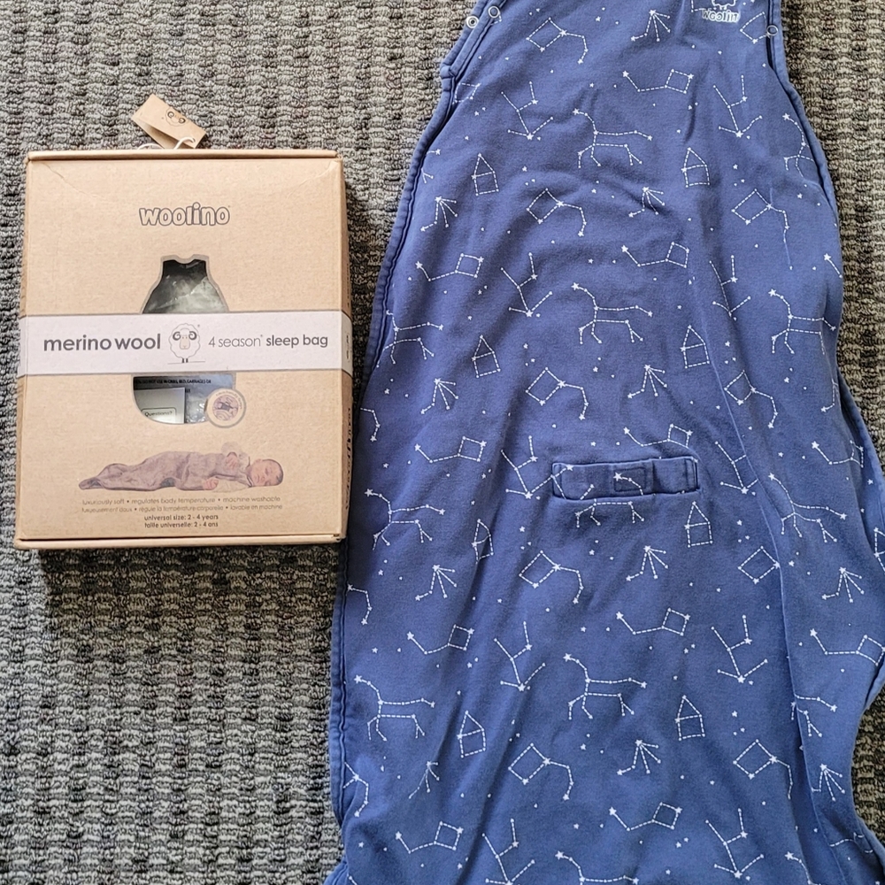 Woolino 4 Season Toddler Merino Wool Sleeping Bag 2-4 Years